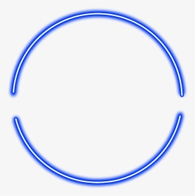 #neon #round #blue #freetoedit #circle #frame #border - Circle, HD Png Download, Transparent PNG