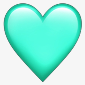 #heart #emoji #turquoise - Turquoise Heart, HD Png Download ...