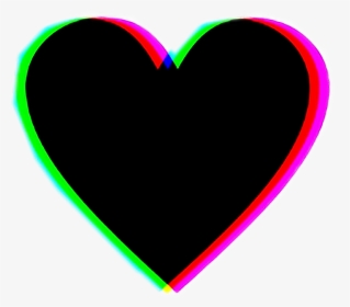 #glitch #heart #black #blackheart #cute #tumblr #aesthetic - Heart, HD Png Download, Transparent PNG