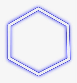 #neon #hexagon #blue #round #freetoedit #circle #geometric - Octagram, HD Png Download, Transparent PNG