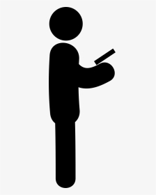 Man With Smartphone - Man With Smartphone Icon, HD Png Download, Transparent PNG
