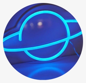 #blue #neon #light #neonsign #light #planet #freetoedit - Breakfast, HD Png Download, Transparent PNG