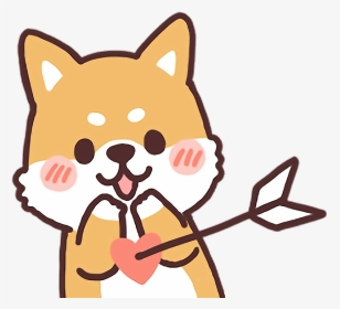 Dog Puppy Cute Love Aesthetic Kawaii - Shiba Inu Cartoon Png, Transparent Png, Transparent PNG