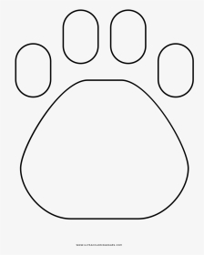 Paw Print Coloring Page - Circle, HD Png Download, Transparent PNG