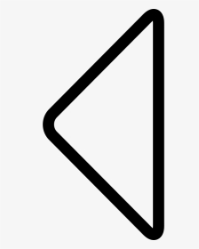 Arrow Triangle Outline Pointing Left, HD Png Download, Transparent PNG