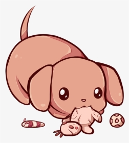 Kawaii By Dessineka On - Kawaii Cute Dog Wallpaper Cartoon, HD Png Download, Transparent PNG