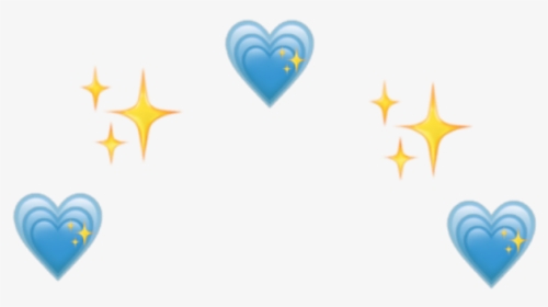 #freetoedit #emojiiphone #crown #heartcrown #blue #homemade - Heart, HD Png Download, Transparent PNG