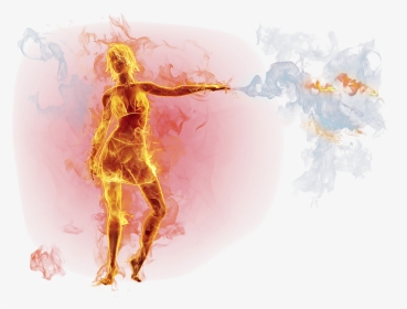 #ftestickers #fantasyart #woman #fire #flames #smoke - Transparent Man On Fire Png, Png Download, Transparent PNG
