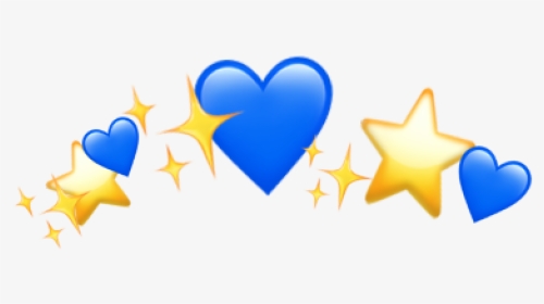 #crown #heart #blueheart #sparkles #sparkle #bluecrown - Graphic Design, HD Png Download, Transparent PNG