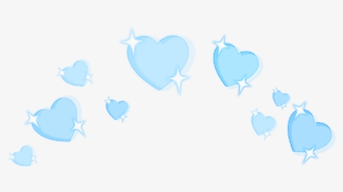 #glitter #heartcrown #hearts #lightblue #blue #kawaii - Soft Edit Png Blue, Transparent Png, Transparent PNG
