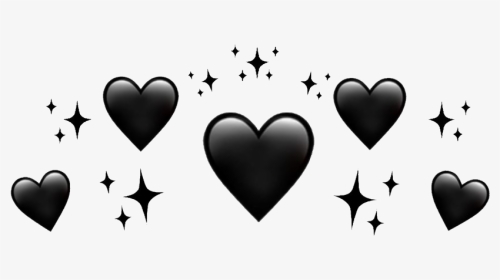 Black Heart Crown Png, Transparent Png, Transparent PNG