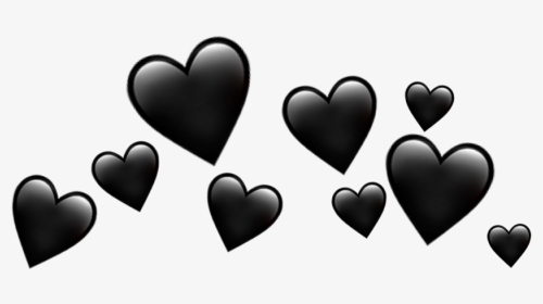 #hearts #heartcrown #black #blackheart #hearts - Heart, HD Png Download, Transparent PNG