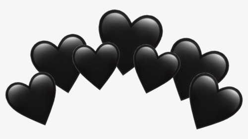#heart #crown #heartcrown #black #blackheart #blackcrown - Heart, HD Png Download, Transparent PNG