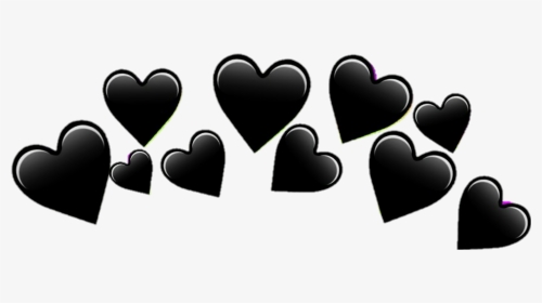 #hearts #blackhearts #freetoedit #crown #black #tumblr - Corona De Corazones Png, Transparent Png, Transparent PNG