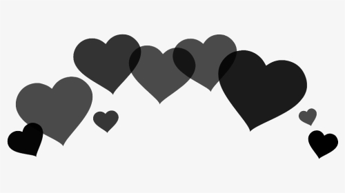 #heartcrown #hearts #crown #overlay #black #halloween - Bts, HD Png Download, Transparent PNG
