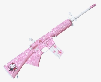 #gun #hellokitty #y2k #pink #barbie #barbiegirl #barbiedoll - Assault Rifle, HD Png Download, Transparent PNG