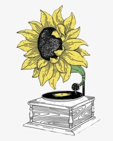 Sunflower Record Player Sticker, HD Png Download, Transparent PNG