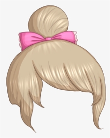#gacha #hair #topknot #bun #highbun #bow #chiesuka - Cartoon, HD Png Download, Transparent PNG