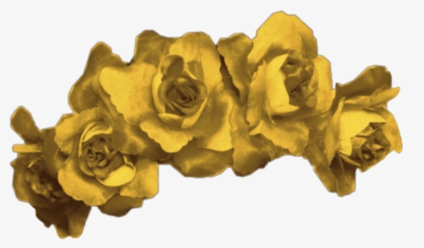 #yellow #flower #crown #rose #flowers #roses #aesthetic - Aesthetic Purple Flower Crown, HD Png Download, Transparent PNG