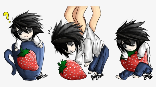 Three Ls By Shueren - Death Note Chibi L And Light, HD Png Download, Transparent PNG