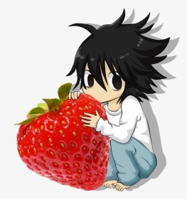 L Death Note Chibi Cake - Death Note L Chibi Strawberry, HD Png Download, Transparent PNG