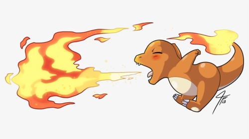 Used Flamethrower By Tamarinfrog - Charmander Using Flamethrower, HD Png Download, Transparent PNG
