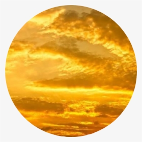 #yellow #yellowaesthetic #circle #sunset #sky #clouds - Clouds Yellow Heaven Hd, HD Png Download, Transparent PNG
