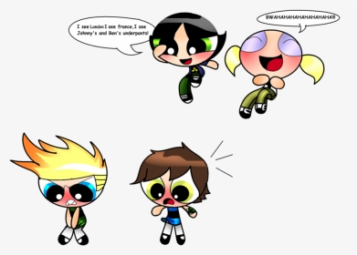 Angry, Awesome, And Beautiful Image - Powerpuff Girls And Ben 10, HD Png Download, Transparent PNG