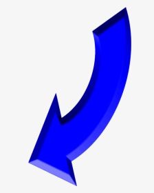 Curved Arrow Clip Art Blue Banner Royalty Free Blue - Arrow, HD Png Download, Transparent PNG