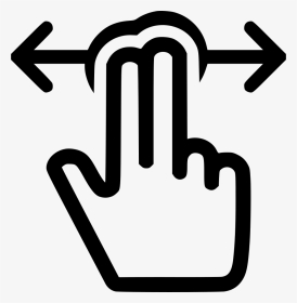 Move Horizontal Arrows Left Right Fingers - Double Click Png Icon, Transparent Png, Transparent PNG