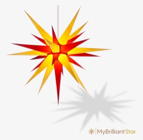 Original Herrnhut Paper Star, Yellow / Red, ~ 80 Cm - Moravian Star, HD Png Download, Transparent PNG