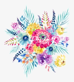 Dazzling Flower Bushes With Transparent Material - Watercolor Painting, HD Png Download, Transparent PNG