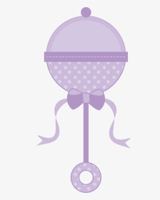 Purple Baby Clipart - Purple Baby Rattle Clipart, HD Png Download, Transparent PNG