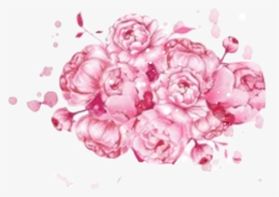 #watercolor #flowers #roses #pink #pastel #pretty #steffj - Illustration, HD Png Download, Transparent PNG