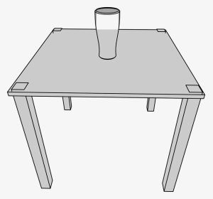 Glass On The Table Clipart Black And White, HD Png Download, Transparent PNG