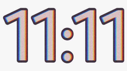 11 #glitch #aestheticnumber #aesthetic #number #time - Aesthetic Stickers 11 11, HD Png Download, Transparent PNG