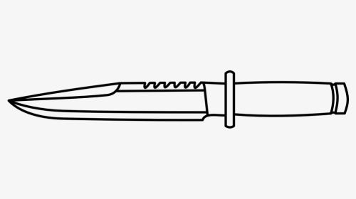 Hunting Knife Clipart Black And White, HD Png Download, Transparent PNG