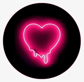 #neon #corazon #heart #circulo #pink #rosa #tumblr - Heart, HD Png Download, Transparent PNG