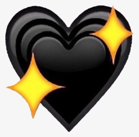 Transparent Black Heart Emoji, HD Png Download, Transparent PNG