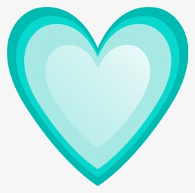 Distressed Heart Clipart Black And White Clip Library - Teal Heart Clipart, HD Png Download, Transparent PNG