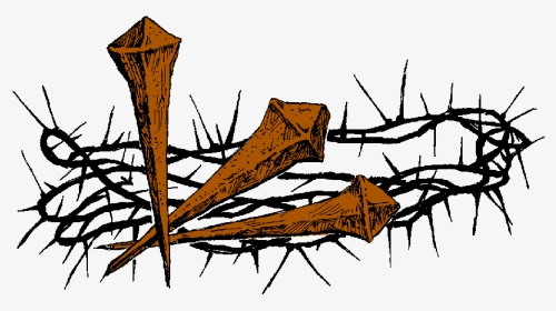 Crown Of Thorns With Jesus Clipart Clip Art Free Stock - Nails Crown Of Thorns Clip Art, HD Png Download, Transparent PNG