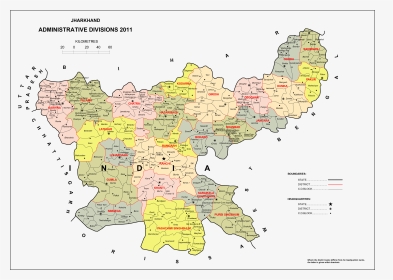 Political Map Of Jharkhand, HD Png Download, Transparent PNG