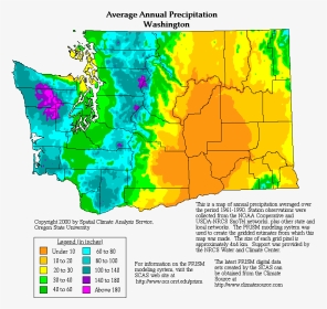 Average Annual Precipitation Washington, HD Png Download, Transparent PNG