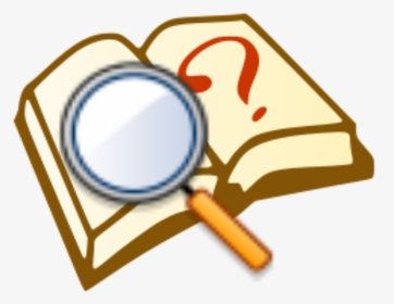 Book With Question Mark Clipart - Books And Magnifying Glass Png, Transparent Png, Transparent PNG