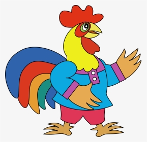 Clipart Roosters With Clothes, HD Png Download, Transparent PNG