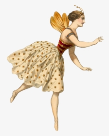 Fairy Painting Figurine Pin-up Girl Pattern - Vintage Fairy Png, Transparent Png, Transparent PNG