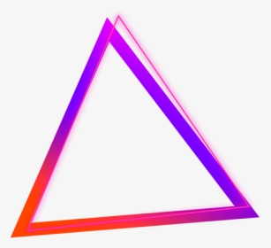 #triangulo #neoneffect #neon #triangulo #triangles - Triangle, HD Png Download, Transparent PNG
