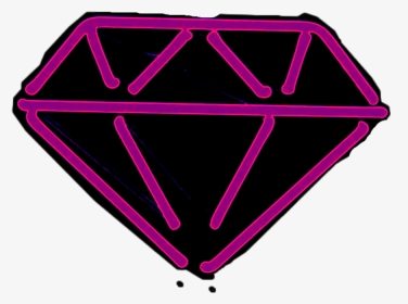 #neon #diamond #neonoutlines #neonlights - Triangle, HD Png Download, Transparent PNG
