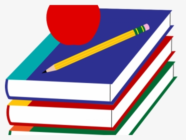 Books And Apple Png, Transparent Png, Transparent PNG