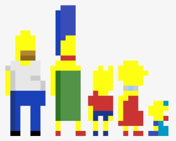 Minecraft Pixel Art Building Ideas Let S Build The - Minecraft Pixel Art Templates Simpsons, HD Png Download, Transparent PNG